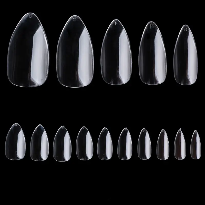 500 шт./упак. натуральный Цвет овальной формы с острым носком полностью накладные