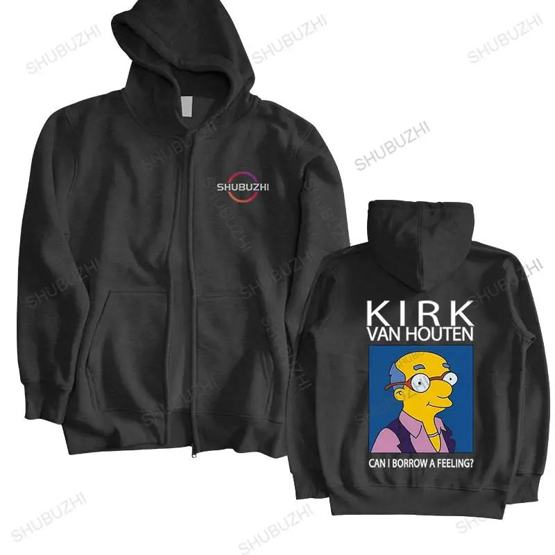 

Man teenage cool sweatshirt zipper hoody hot sale Kirk Van Houten Can i borrow a feeling brand men autumn hoodie cotton coat