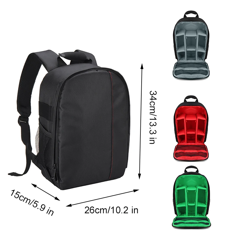 camera bag digital dslr bag waterproof shockproof breathable camera backpack for nikon canon sony small video photo bag backpack free global shipping