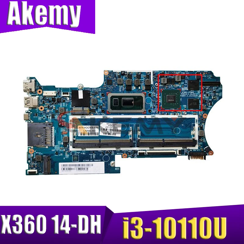 

Материнская плата для ноутбука HP pavilion X360 14T-DH 14M-DH 14-DH 18742-1 с/N16S-GTR-S-A2 GPU i3-10110U CPU 100% рабочий