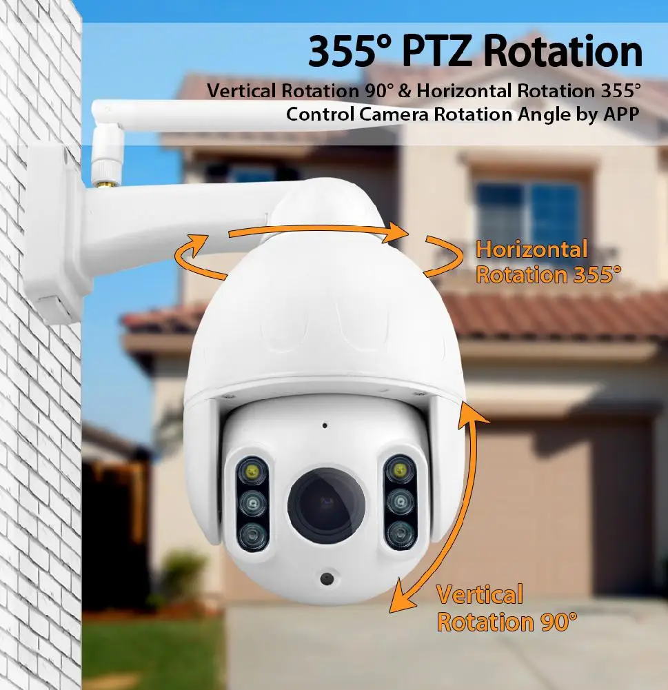 

1080P PTZ 16X Zoom FHD распознавание лица автоматическое отслеживание WiFi Беспроводная двухсторонняя аудио ip-камера CCTV скорость купольная наружная SD...