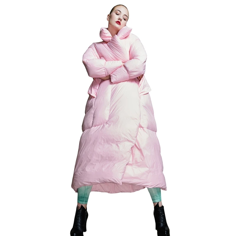 Европейские женские парки пуховое пальто куртка на 80% утином пуху женская зимняя