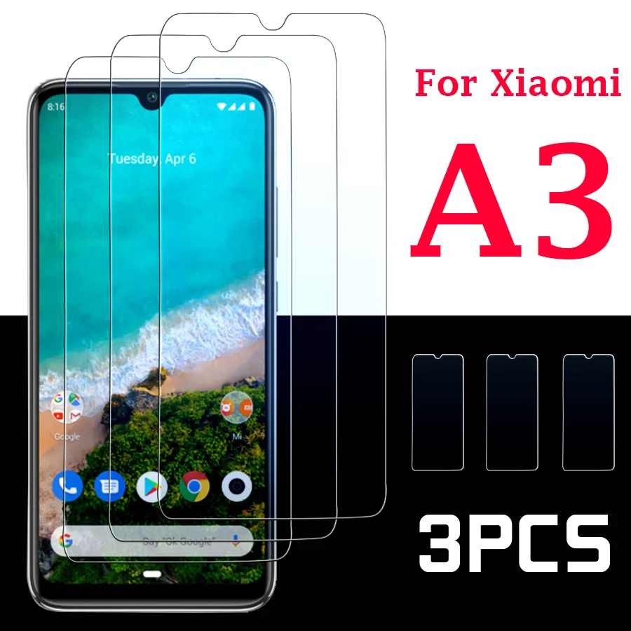 Закаленное стекло для Xiaomi Mi A3/CC9E 1 3 шт. Защитное экрана MiA3 XiaomiA3 XiaomiCC9E