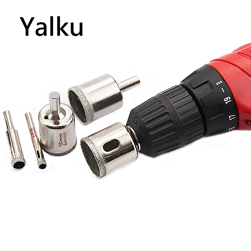 

15pcs Diamond Coated Drill Bit Set Tools for Tile Marble Glass Ceramic Hole Saw Drilling Bits For 6mm-50mm Hole Saw Drills
