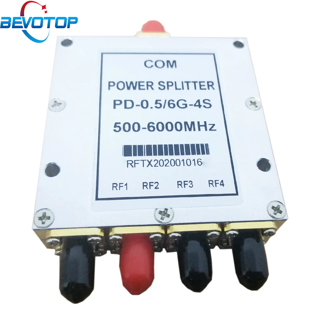 Divisor de Potência do rf do Combinador do rf de Sma Divisor de Potência do rf de um Ponto Quatro 10w 0.5ghz-6ghz