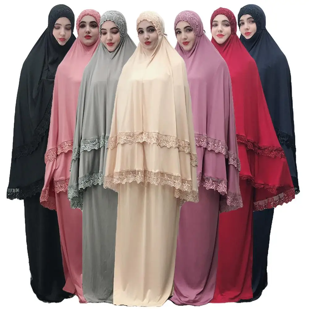 Модное платье Eid мусульманский женский хиджаб, одежда Jilbab Abaya, длинное платье Khimar с полным покрытием Рамадан, мусульманская одежда Niqab Burqa