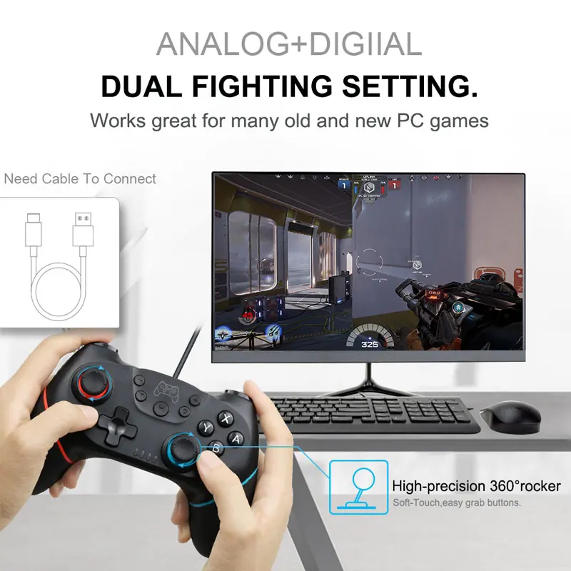 Беспроводной игровой джойстик WUIYBN NS Switch Pro контроллер Bluetooth геймпад для lite