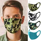 Камуфляжная Пылезащитная маска для рта Pm2.5, хлопковая маска для рта, мультяшное лицо, многоразовый тканевый Пылезащитная маска для взрослых, маска d55