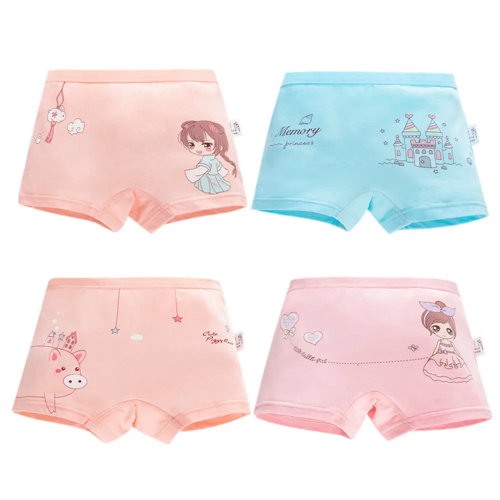 2 шт. хлопковые трусы боксеры для девочек 3 12 лет|Трусики| |