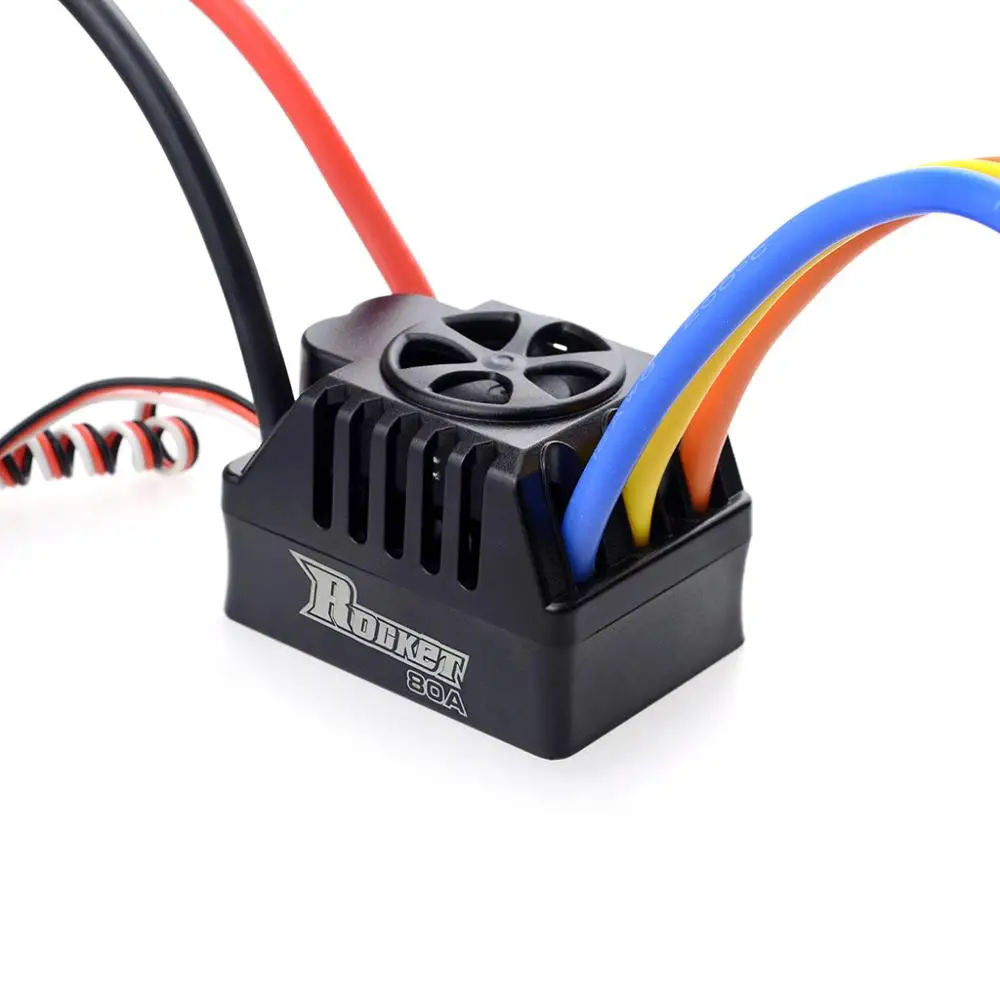 Rocket 45A/60A/80A/120A/150A Brushless Senseless Speed Controller with program card for 1/8 1/10 1/12 1/20 RC Car | Игрушки и хобби