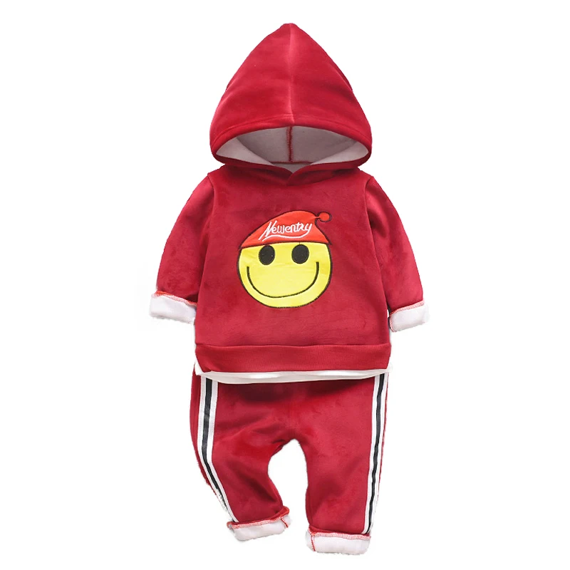 Зимний комплект детской одежды бархатный утепленный флисовый свитер с