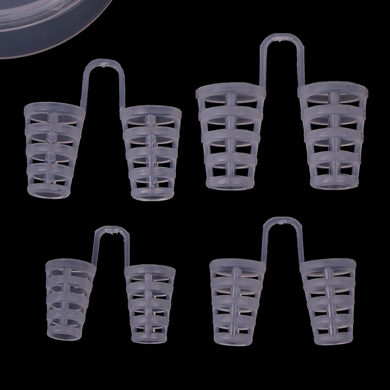 

4pcs Anti Snore Apnea Nose Clip Mini Transparent Anti-Snoring Device Healthy Sleeping Aid Equipment Stop Snoring Magnetic