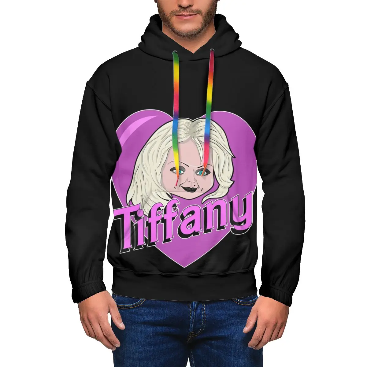 

Chucky Doll Hoodies Horror Movie Warm Polyester Hoodie Outdoor Fashion Long Pullover Hoodie Men Oversize