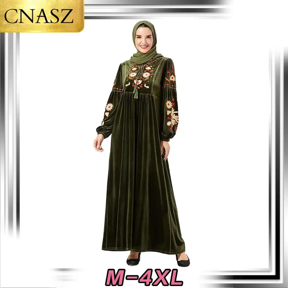 Мусульманское платье Среднего Востока размера плюс женское lslamic Турция длинный
