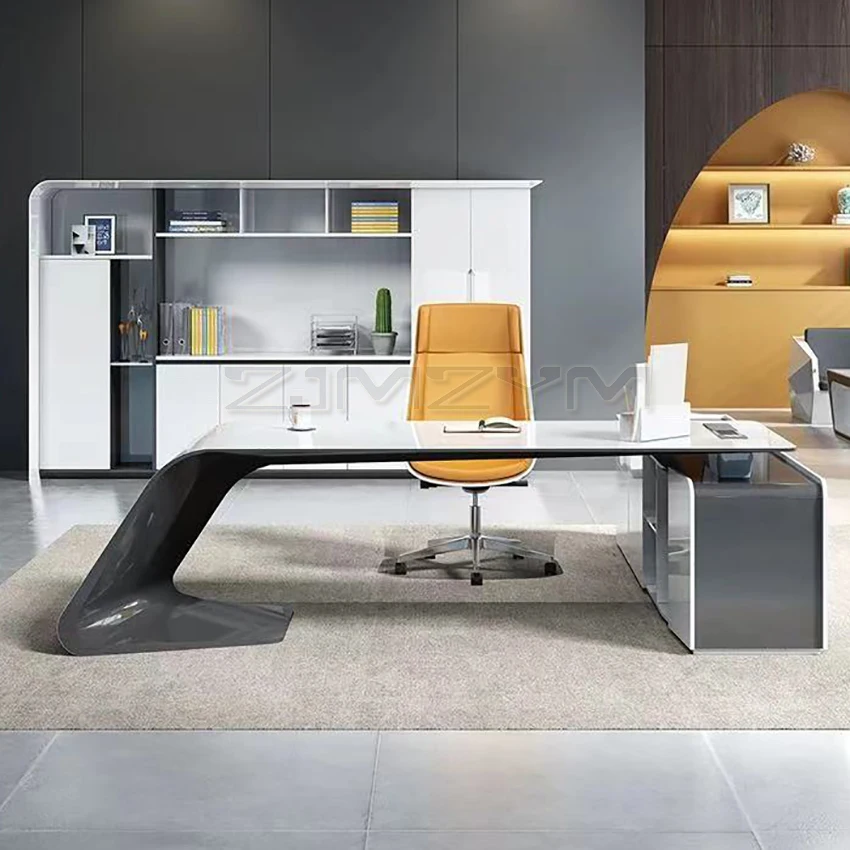 Preise Moderne Einfache L-Förmigen Ecke Desktop Computer Schreibtisch Tisch Home Büro Tisch Möbel Schreibtisch Workstation Mit Seite Schrank