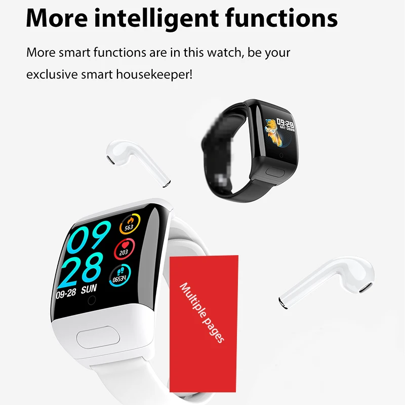 Спортивные Смарт-часы LIGE с Bluetooth беспроводные наушники смарт-браслет