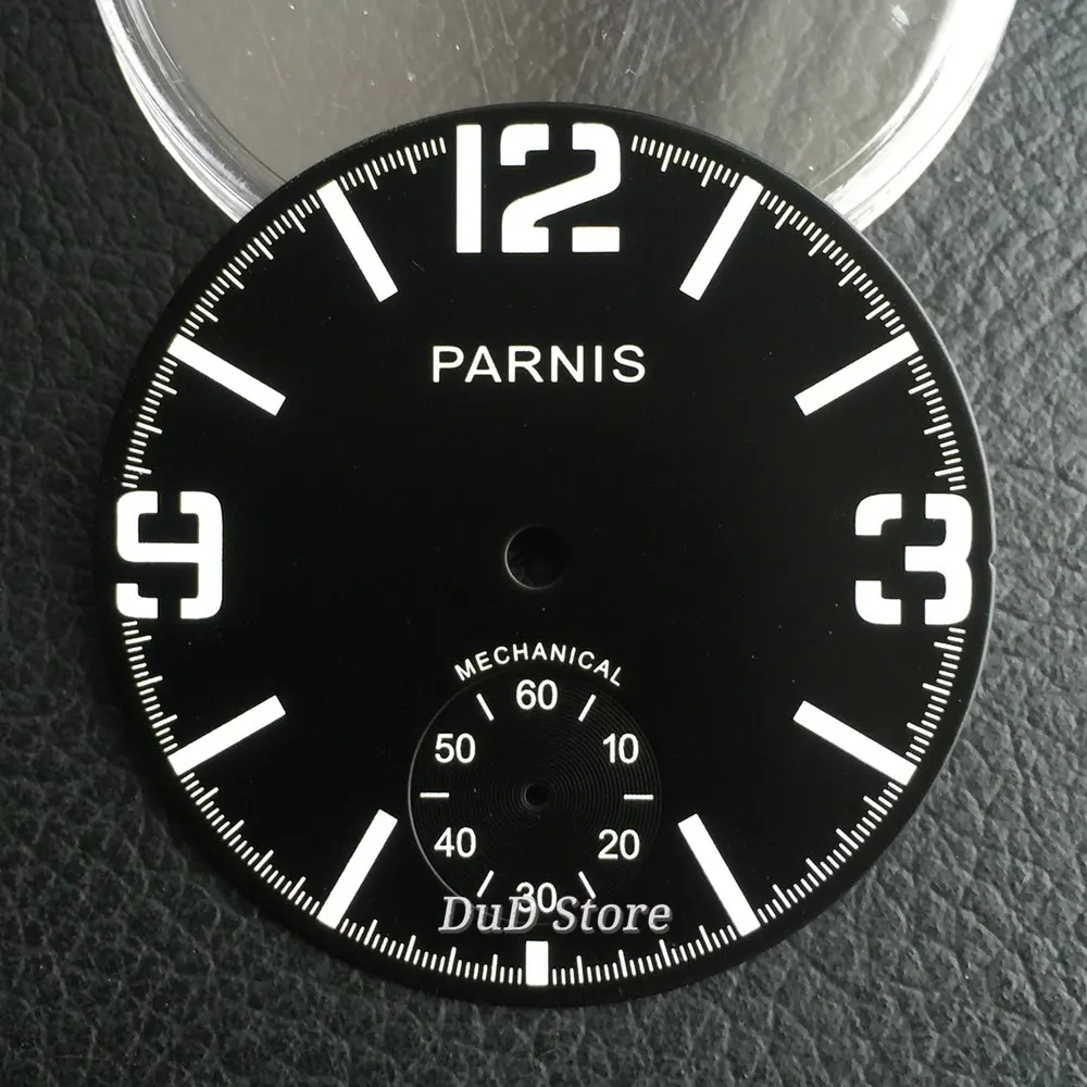 

Циферблат для часов Parnis 38,9 мм, светящийся знак, подходит для ETA 6498 Seagull ST3620, движение ручной обмотки