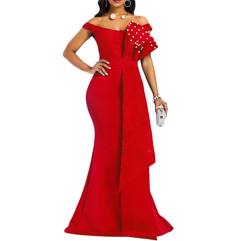 

Mermaid Evening Party Dress African Dresses for Women Fashion Long Maxi Africa Dress African Clothes Robe JS0321