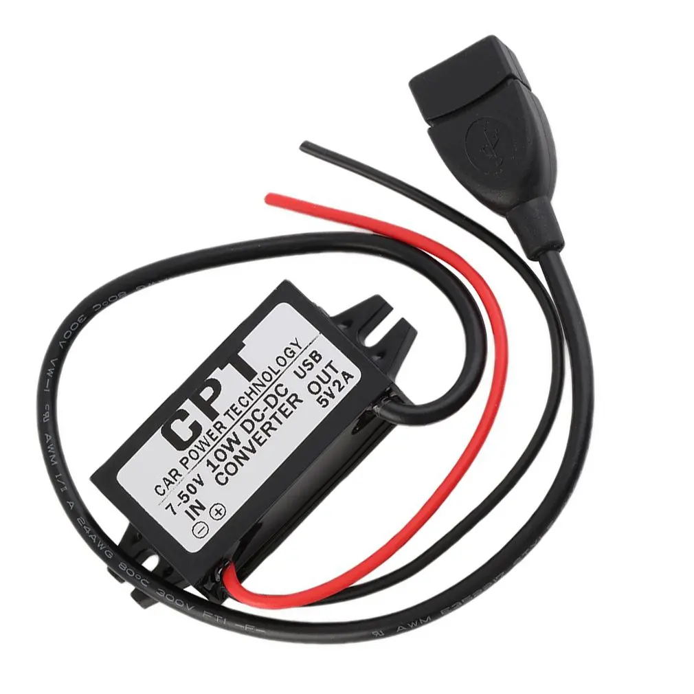 DC 7 50 в до 5 В 2A USB Женский понижающий преобразователь регулятор для автомобиля
