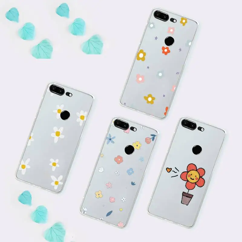 

Flower art strawberry Phone Case Transparent for Huawei P 40 20 30 10 mate pro lite plus