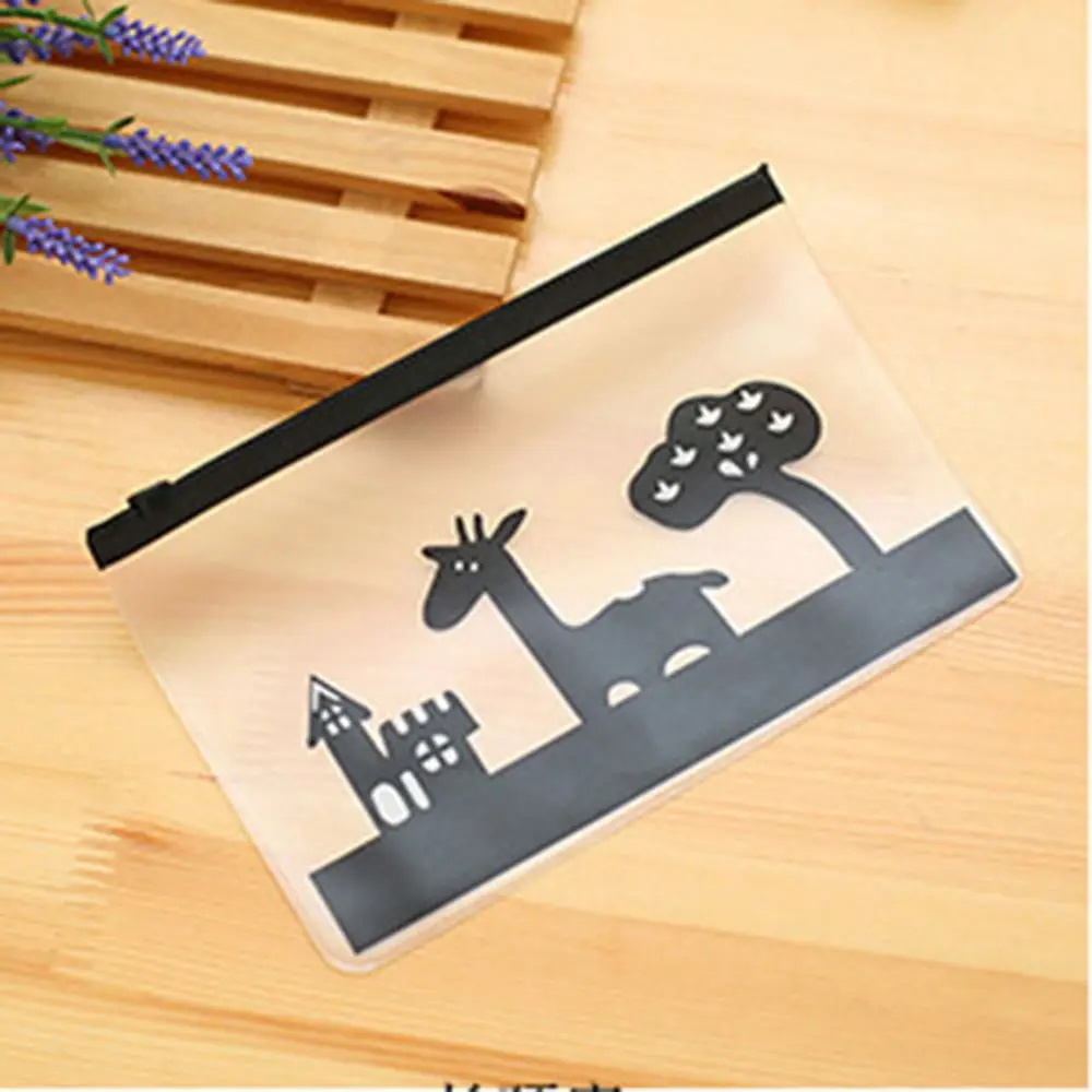 1 шт. Мультяшные животные сумочка косметичка женские прозрачные босоножки из ПВХ