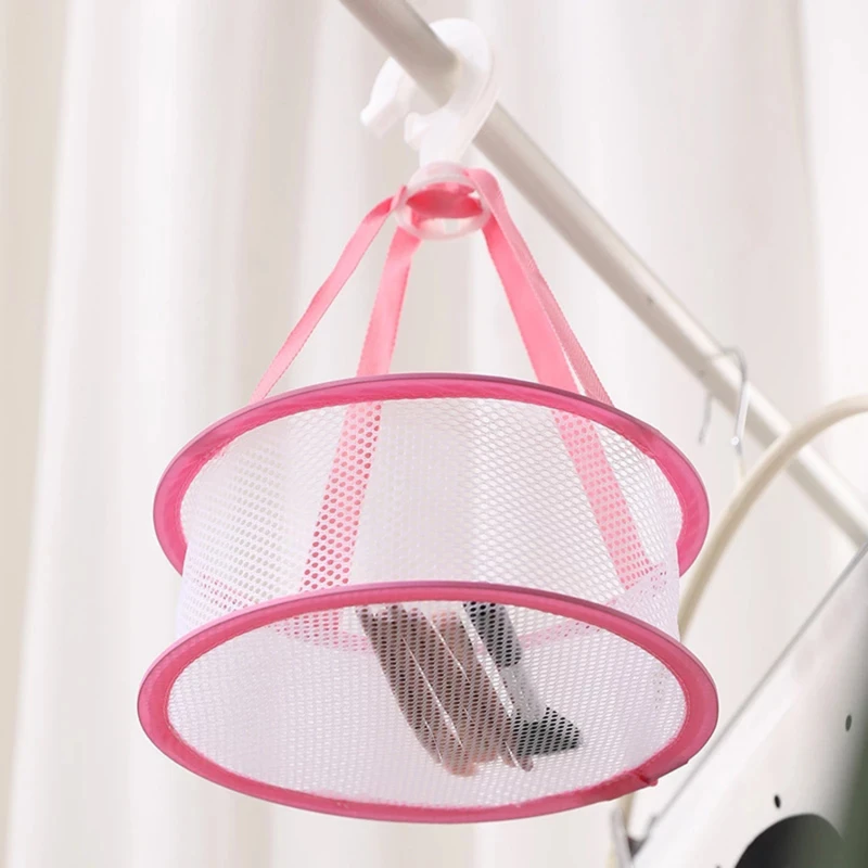 

Drying Rack Laundry Basket Hanging Basket Beauty Drying Net Bag Hangable Makeup Brush Storage Rack Storage Organizer