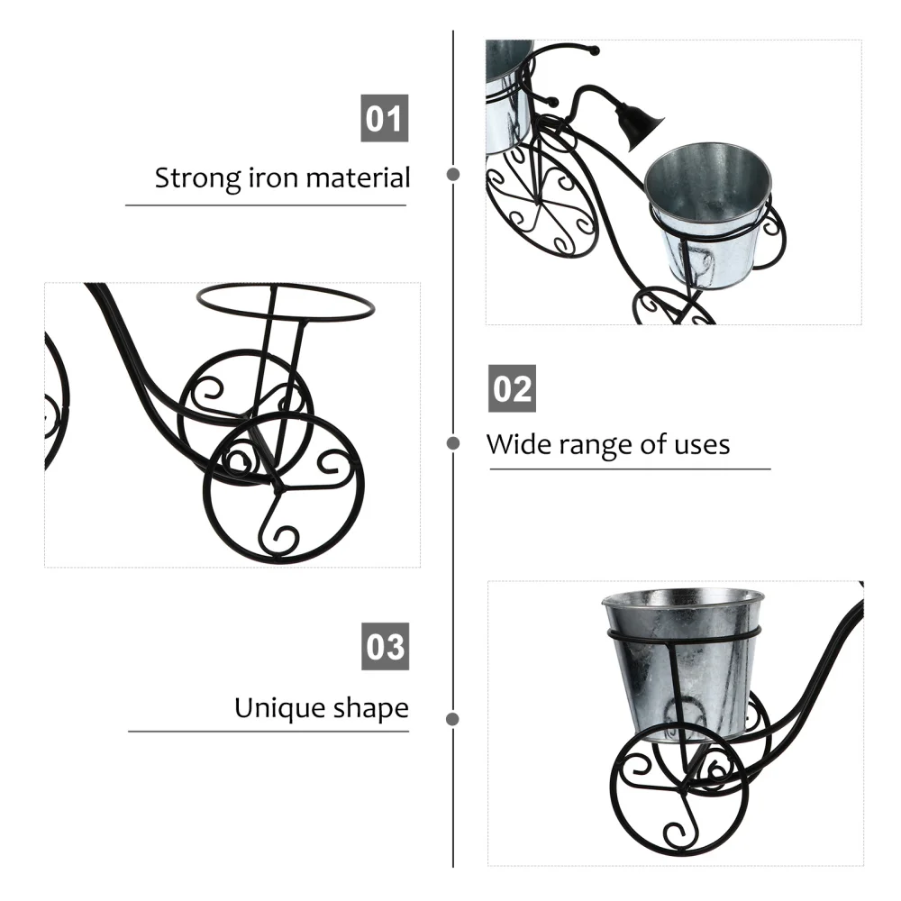 

1PC Iron Art Bike Shape Plant Rack Flower Pot Exquisite Bike Plant Stand