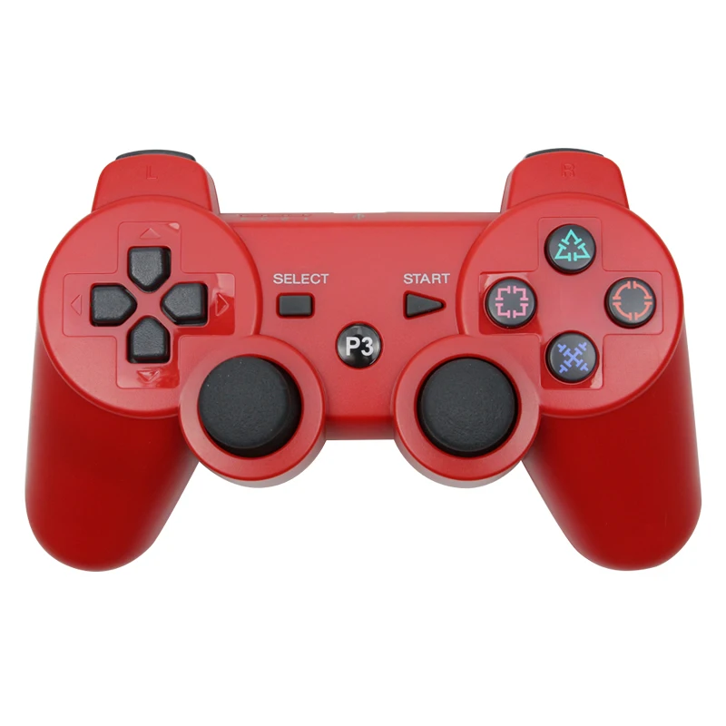 Для SONY PS3 контроллер беспроводной геймпад Bluetooth для игровой станции 3 джойстика консоль для Dualshock 3 SIXAXIS контроллер для ПК - Цвет: Red
