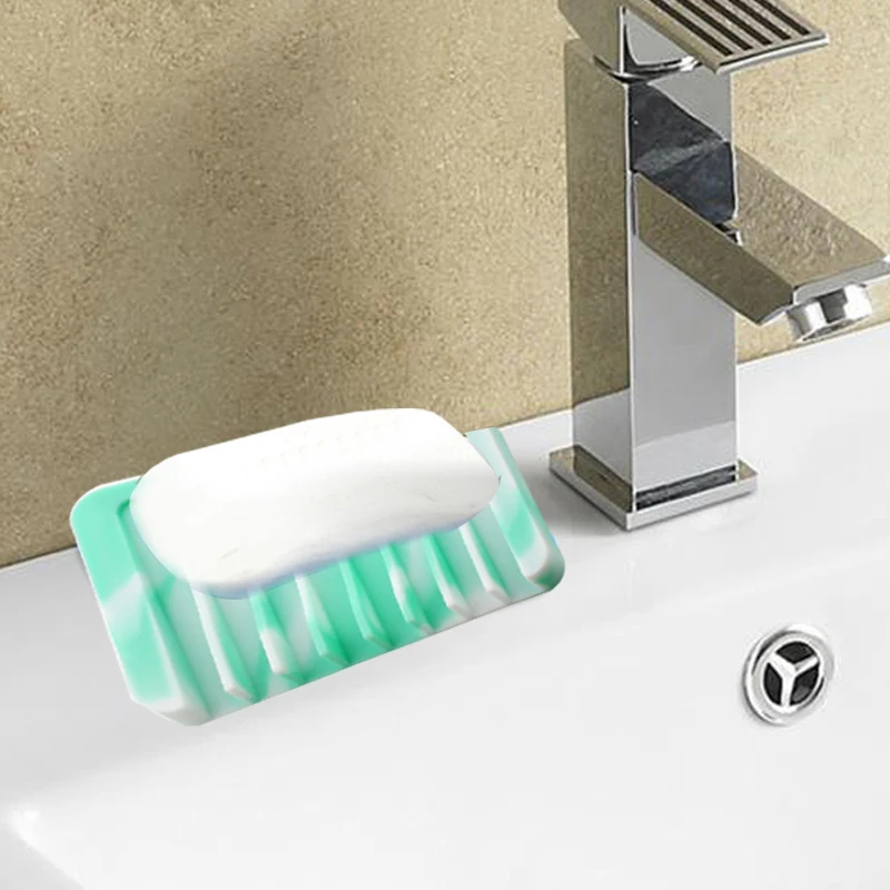 Камуфляжный силиконовый держатель для мыла нескользящий коврик сливная коробка