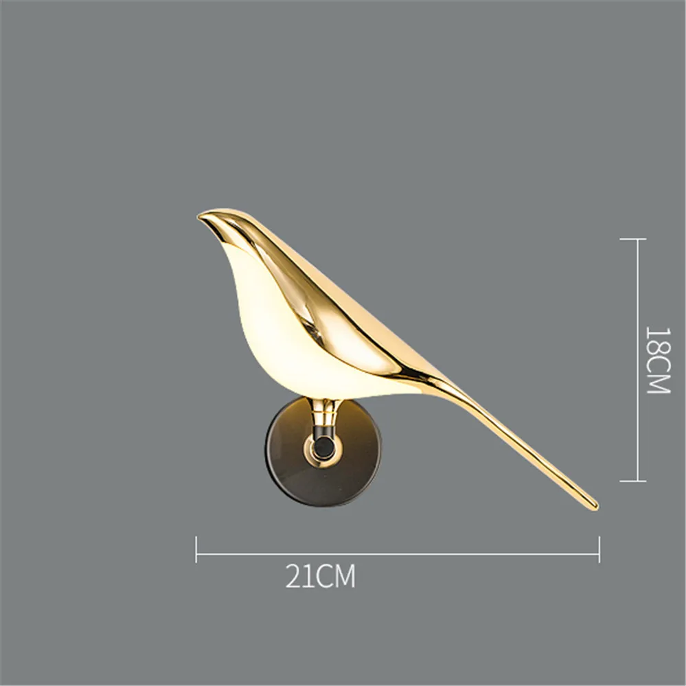 

Modern Art Deco Wall Lamp LED Good Luck Bird Wall Lights 360 Degree Rotatable Christmas Gfits for Home Livingroom Decor Lighting