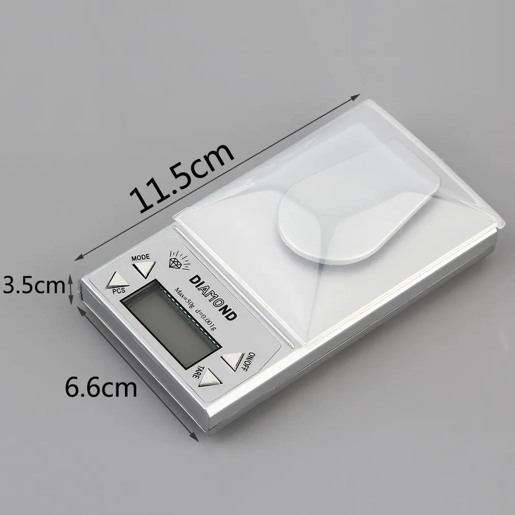 

Mini Digital Scale 10g/50g /0.01g High Accuracy Backlight Electric Pocket For Jewelry Gram Weight For Kitchen