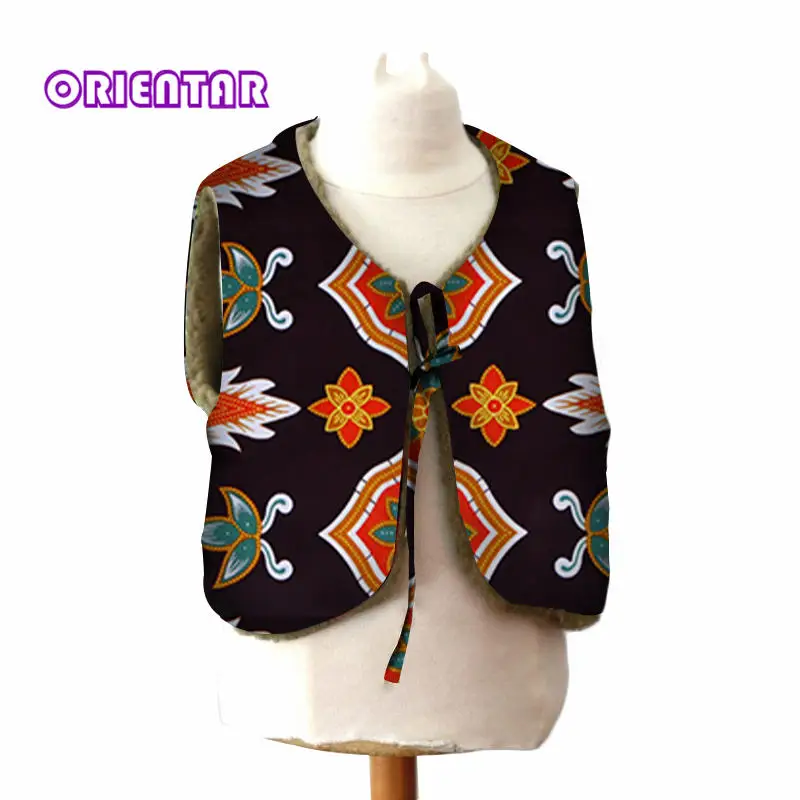 Одежда в африканском стиле Детская верхняя одежда Жилеты Зимняя теплая жилетка