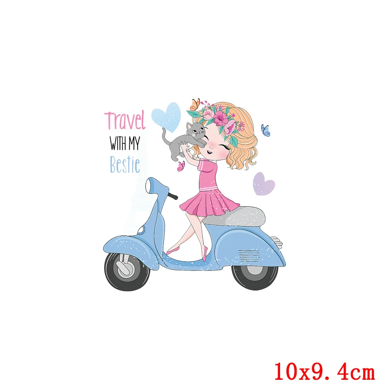 Lovely Girls Iron On Heat Transfer Vinyl Thermal For Baby Clothing Appliques Stickers DIY T-shirt Badges | Дом и сад