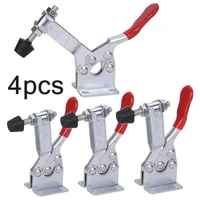 4 pcs gh 201b red toggle clamp horizontal clamp 100kg quick release locking lever fastener hand heavy duty tool