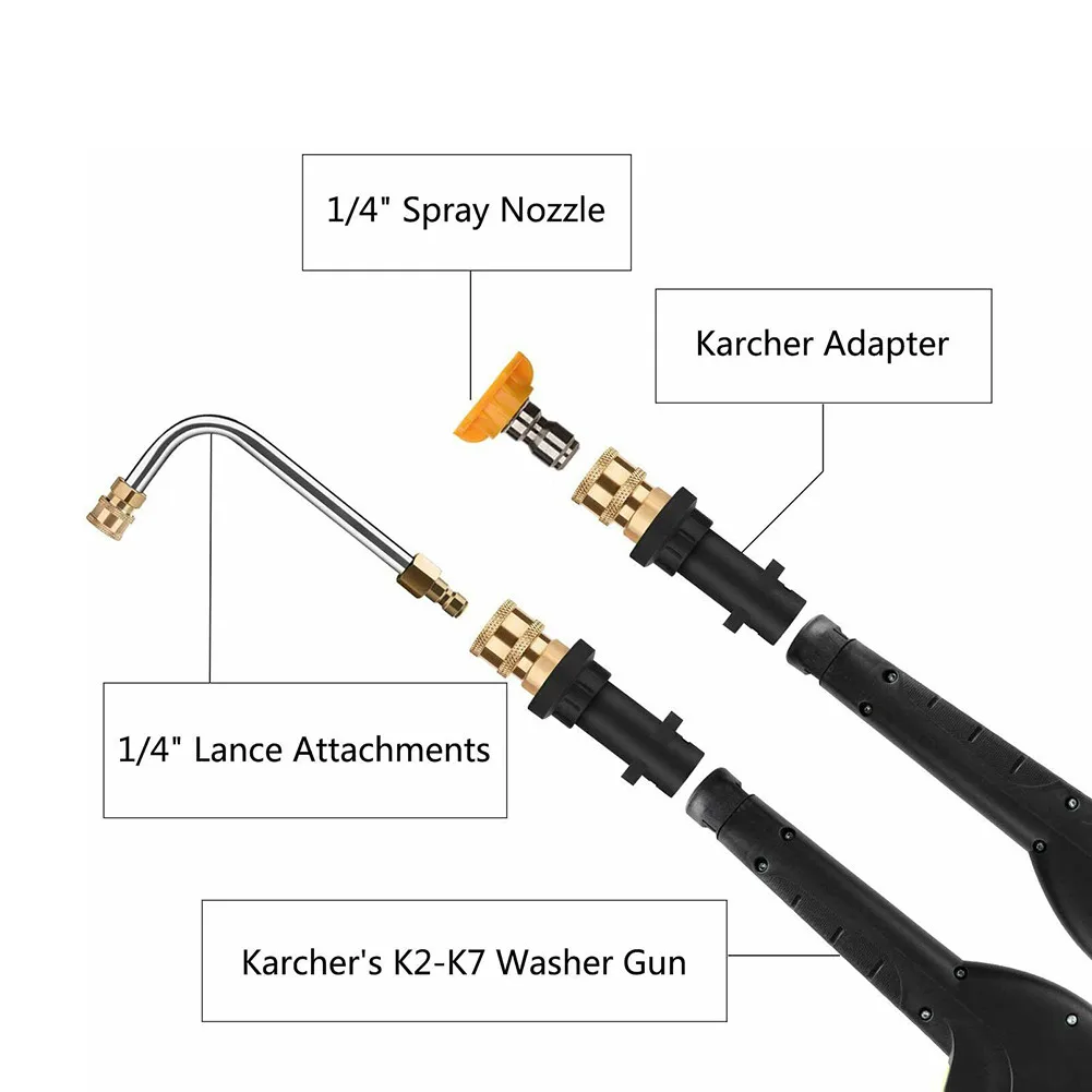 

K5 Adapter Pressure Washer Quick Connect 1/4\\\" 140 3000PSI Bayonet Connect Female