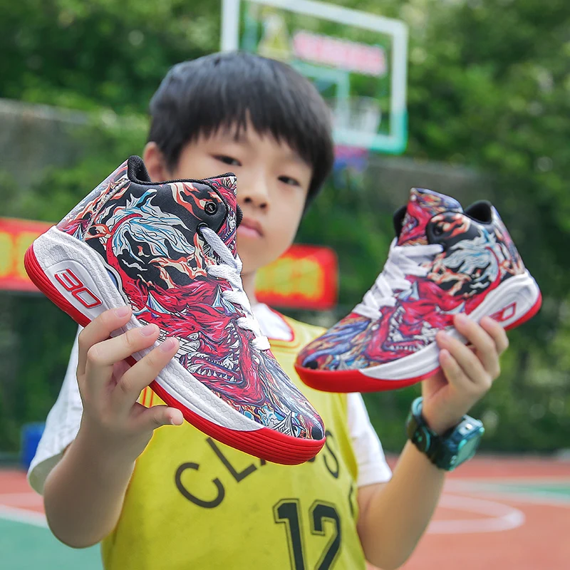 

Jane New Kids Basketball Sneakers Children Sports Shoes Breathable Mesh Casual Walking Outdoor Lightweight Girls boys Shoes
