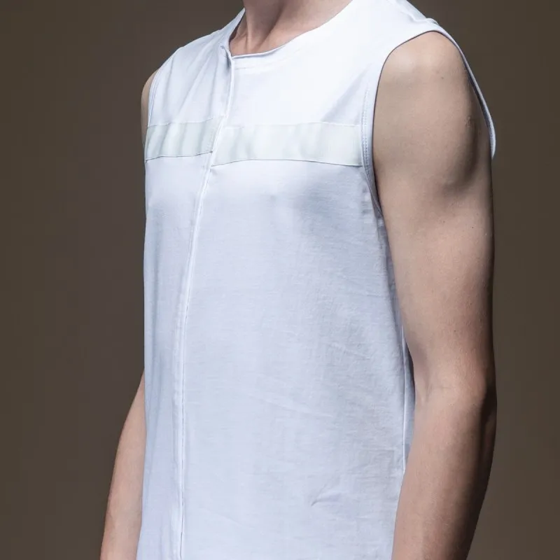 Pinli 2020 лето новый тонкий сплошной круглый вырез без рукавов светильник хлопок