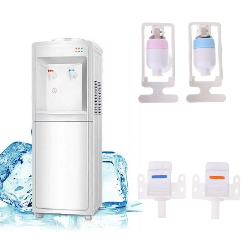 Y98B Water Dispenser Replacement Push Type White Plastic Tap Faucet 2 Pcs