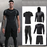 dry fit mens training sportswear set gym fitness compression sport suit jogging tight sports wear clothes 3xl oversized male
