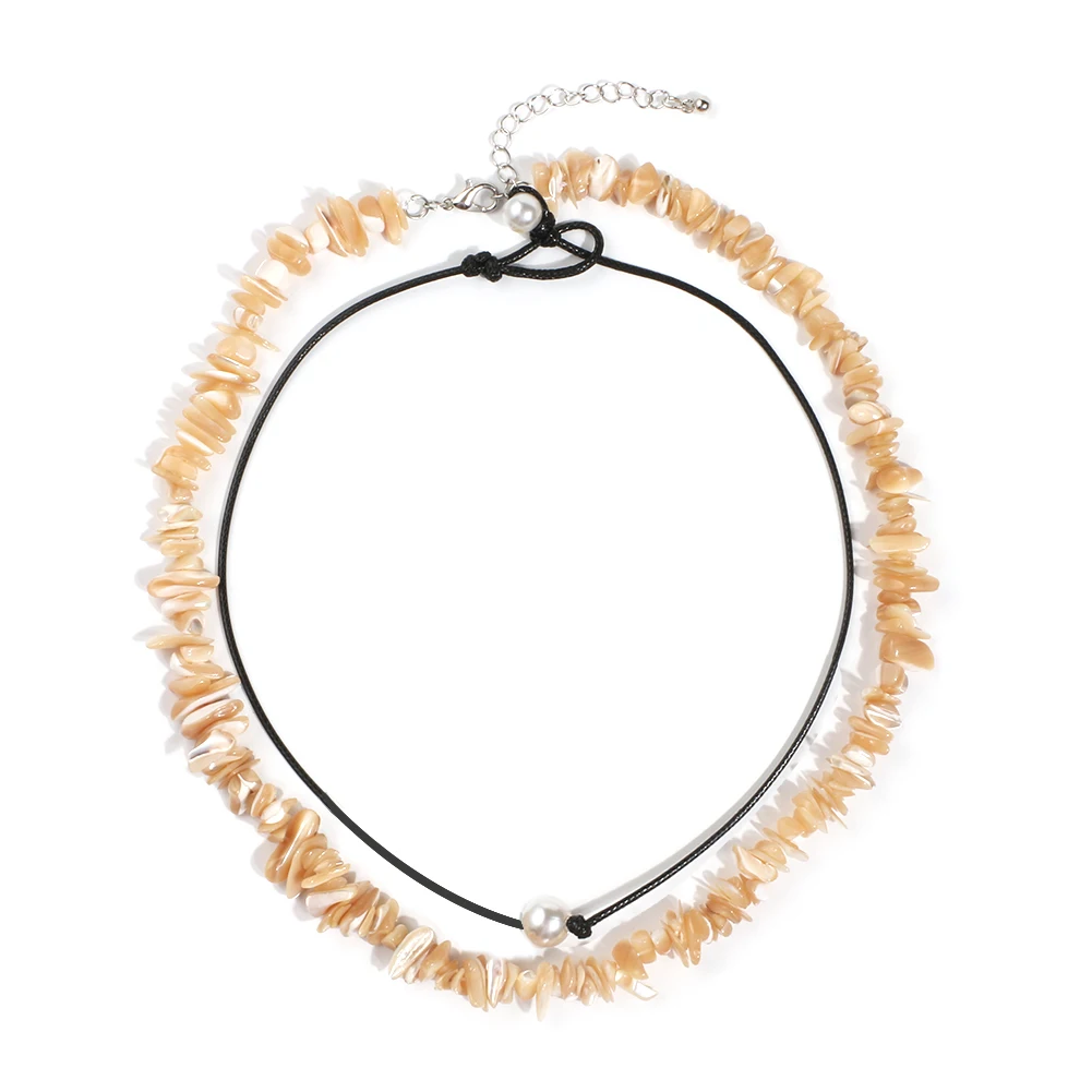 

Shell Choker Necklace for Women Puka Shell Necklace Corded Seashell Necklace Hawaiian Beach Jewelry