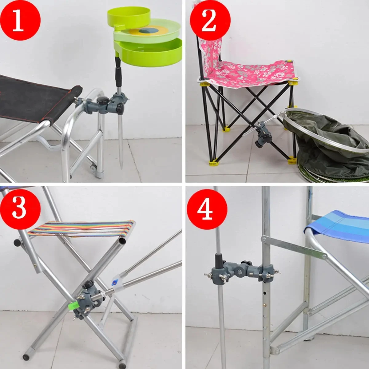 

Fishing Stand Rod Racks Fishing Rod Holder Chair Stand Bracket Lures Dish/Flashlight Holder Fishing Tool Kastking Rack