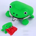 Кошелек Zero для мужчин и женщин, бумажник с мультяшными лягушками для мужчин и женщин, маленький кошелек с милой зеленой лягушкой, плюшевая Сумочка для монет, кошелек с большим ртом и лягушкой