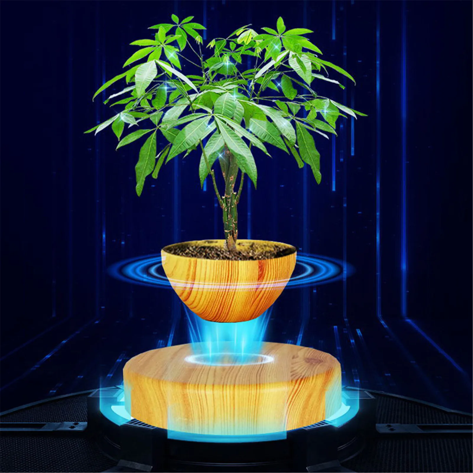 

Levitating Air Bonsai Pot Rotation Planters Magnetic Levitation Suspension Flower Floating Pot Potted Plant Desk Decor In stock