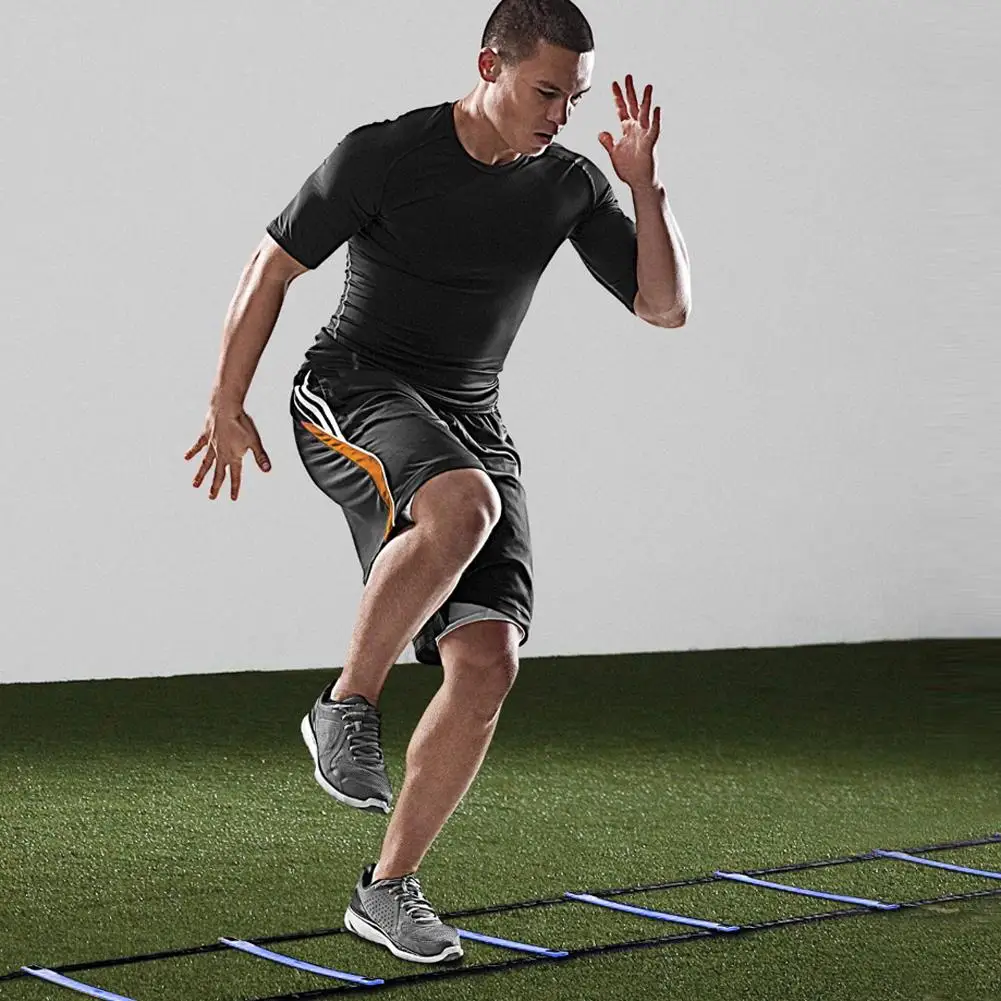 

12 Rung Training Stairs Agility High-quality Plastic Portable Delicate Nylon Strap Ladders Fitness Soccer Speed Ladder