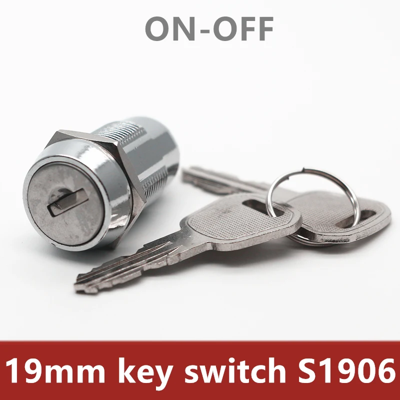 Замок для электрического шкафа s1911/отверстие резки φ 19 мм/набор из 2 шт. ключей/1