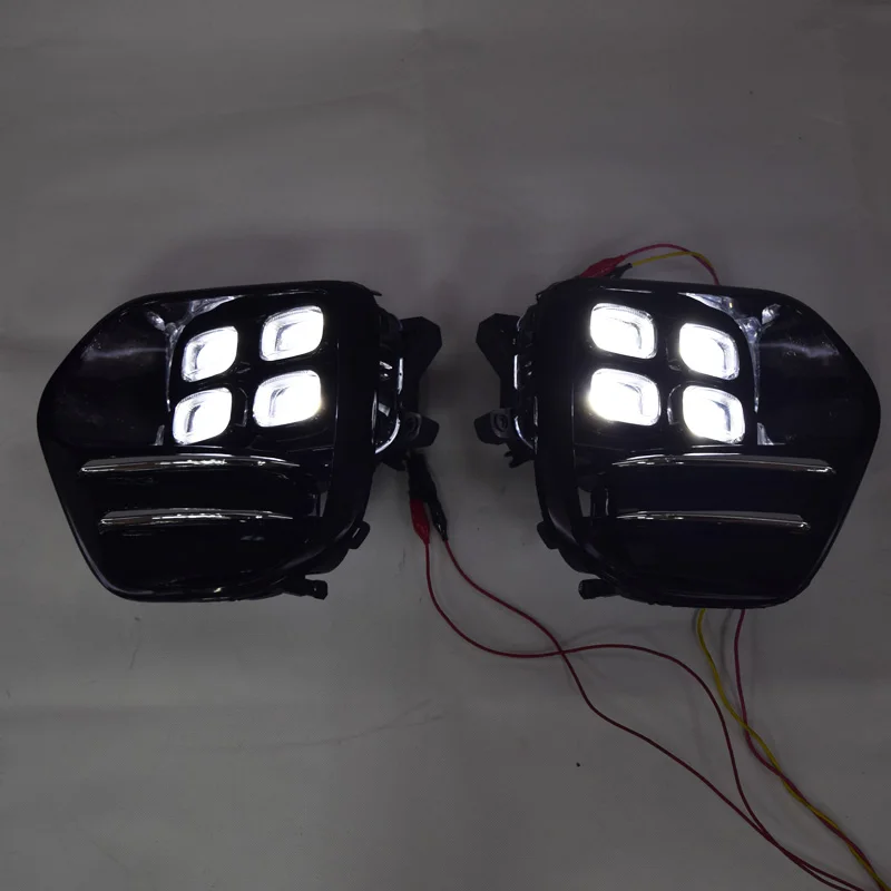 

ECAHAYAKU For KIA Sportage KX5 2019 Fog Lights LED DRL Headlights Fog Light Daytime Running Lights LED fog lights 2 pcs
