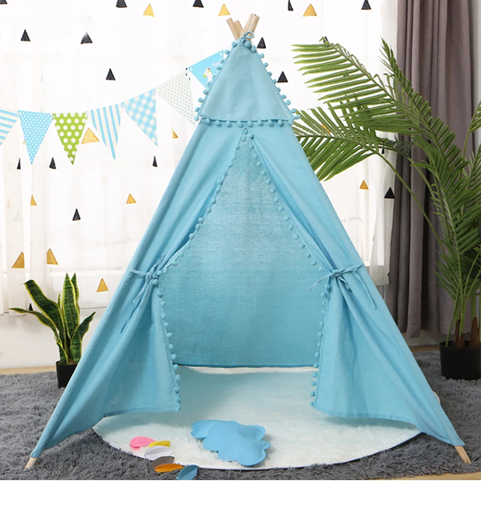 Индийская детская палатка для мальчиков и девочек, Крытый игровой домик, игровой домик для детей, Замок принцессы, уличная палатка для пикника, подарок, треугольная палатка