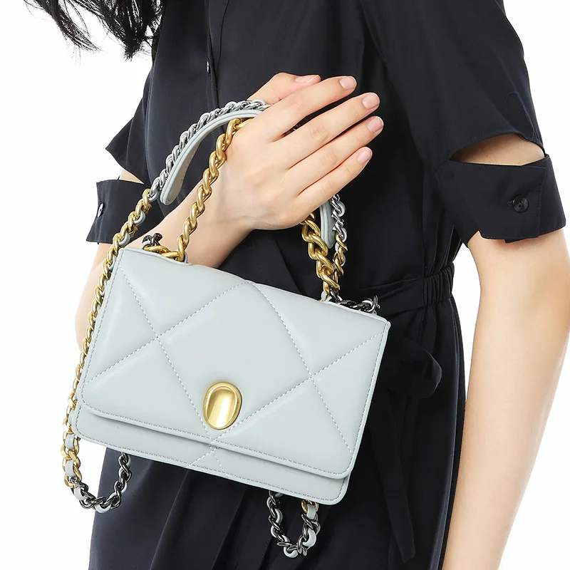 

Famous Luxury Brand 2021 New Fashion Ladies High-quality Leather Rhombus Chain Flap Handbag All-match Crossbody Shoulder Bag Cc