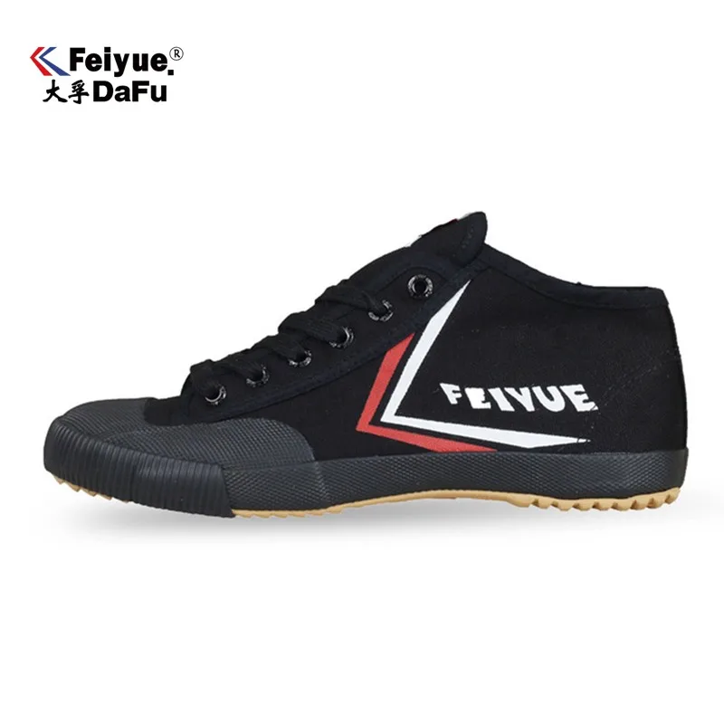 Черные ретро кроссовки FEIYUE Классическая обувь боевые искусства тхэквондо ушу