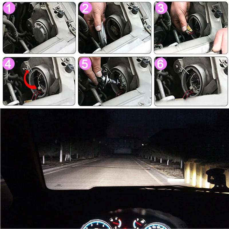 2 шт. H7 100 Вт 12 В мощная лампа фары автомобиля супер яркие белые противотуманные -